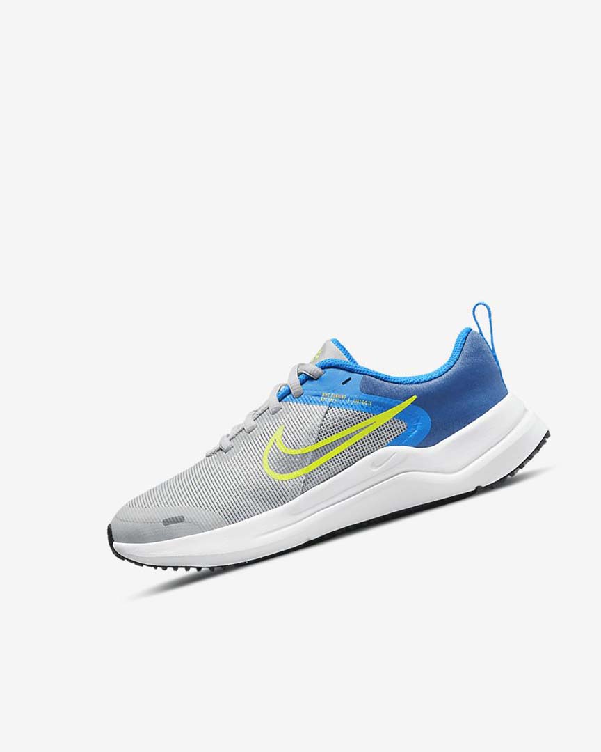 Zapatillas Running Nike Downshifter 12 Niño Gris Azules Gris Azul Marino Gris | CR2686