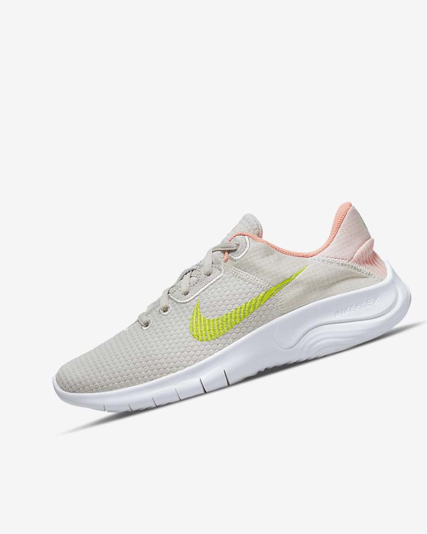 Zapatillas Running Nike Flex Experience Run 11 Next Nature Mujer Beige Claro Rojas Verde | CR5408