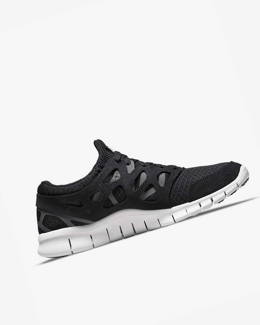 Zapatillas Running Nike Free Run 2 Hombre Negras Gris Oscuro Blancas | CR2484