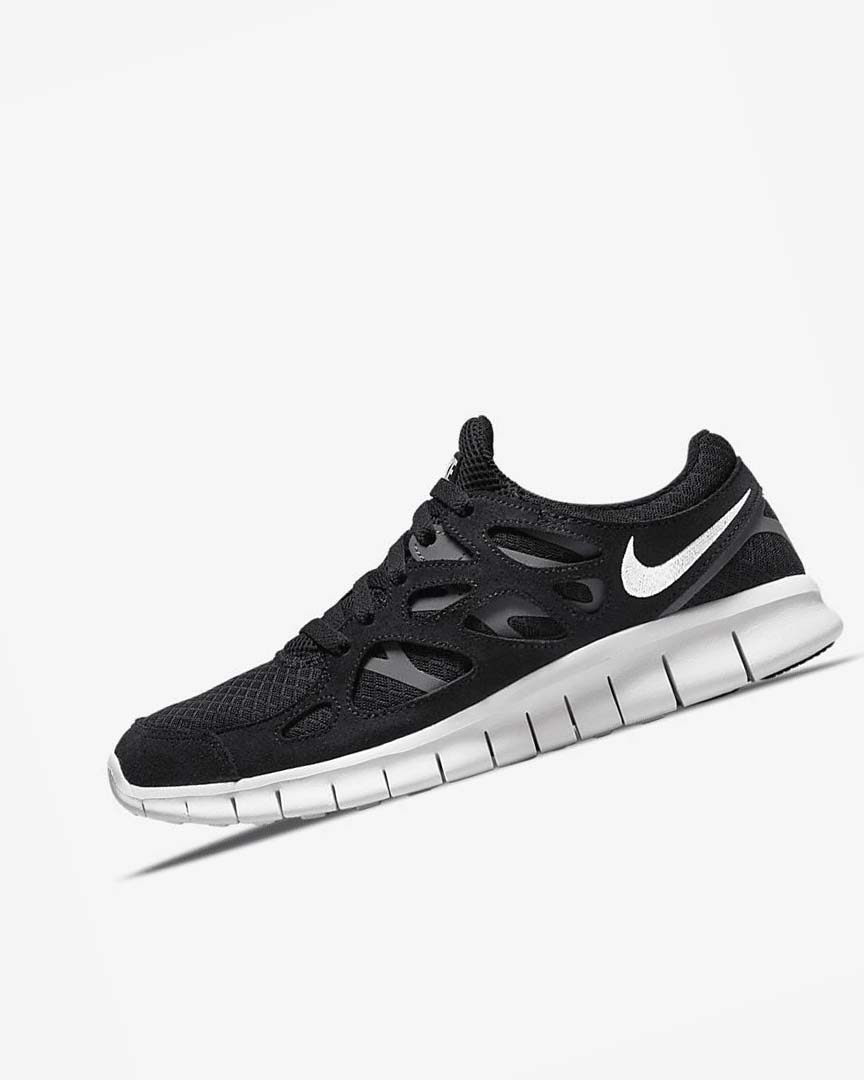 Zapatillas Running Nike Free Run 2 Hombre Negras Gris Oscuro Blancas | CR2484