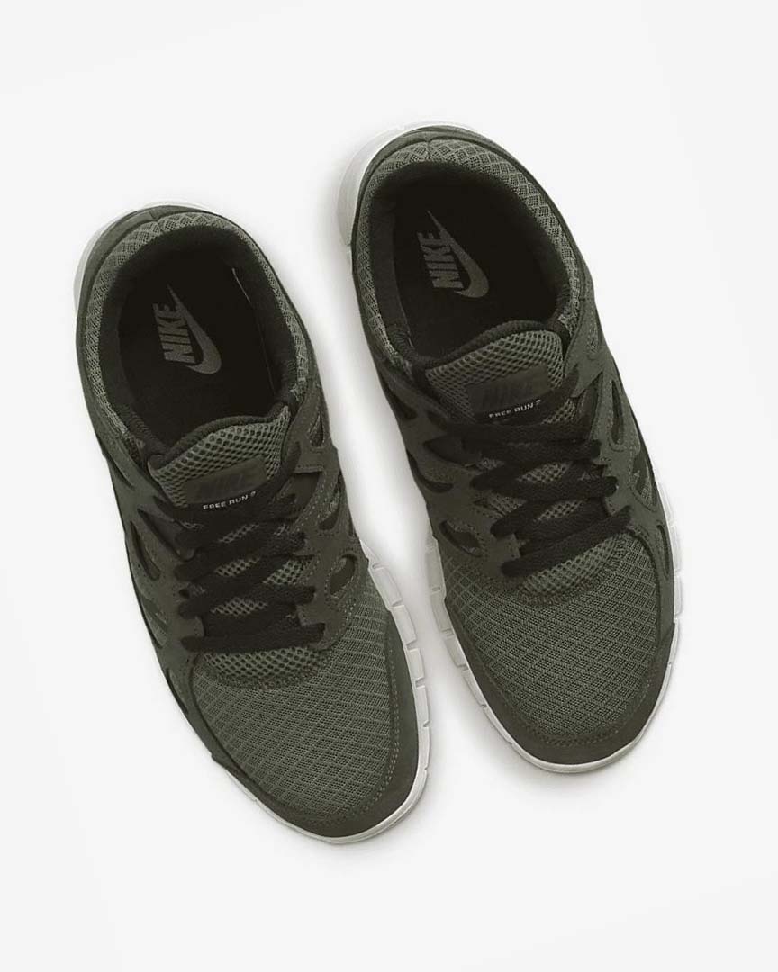 Zapatillas Running Nike Free Run 2 Hombre Verde Oliva Negras | CR4884