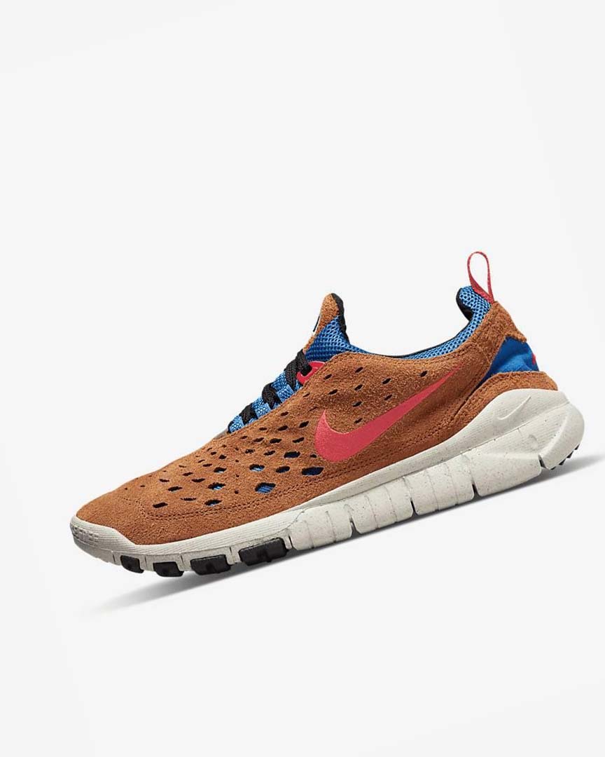 Zapatillas Running Nike Free Run Trail Hombre Azules Creme Claro Rojas | CR5166