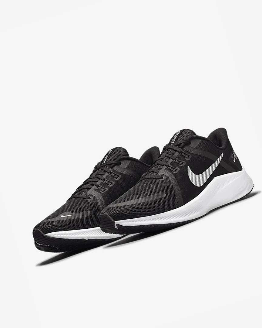 Zapatillas Running Nike Quest 4 Hombre Negras Gris Oscuro Blancas | CR4571