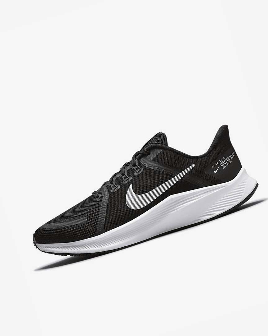 Zapatillas Running Nike Quest 4 Hombre Negras Gris Oscuro Blancas | CR4571