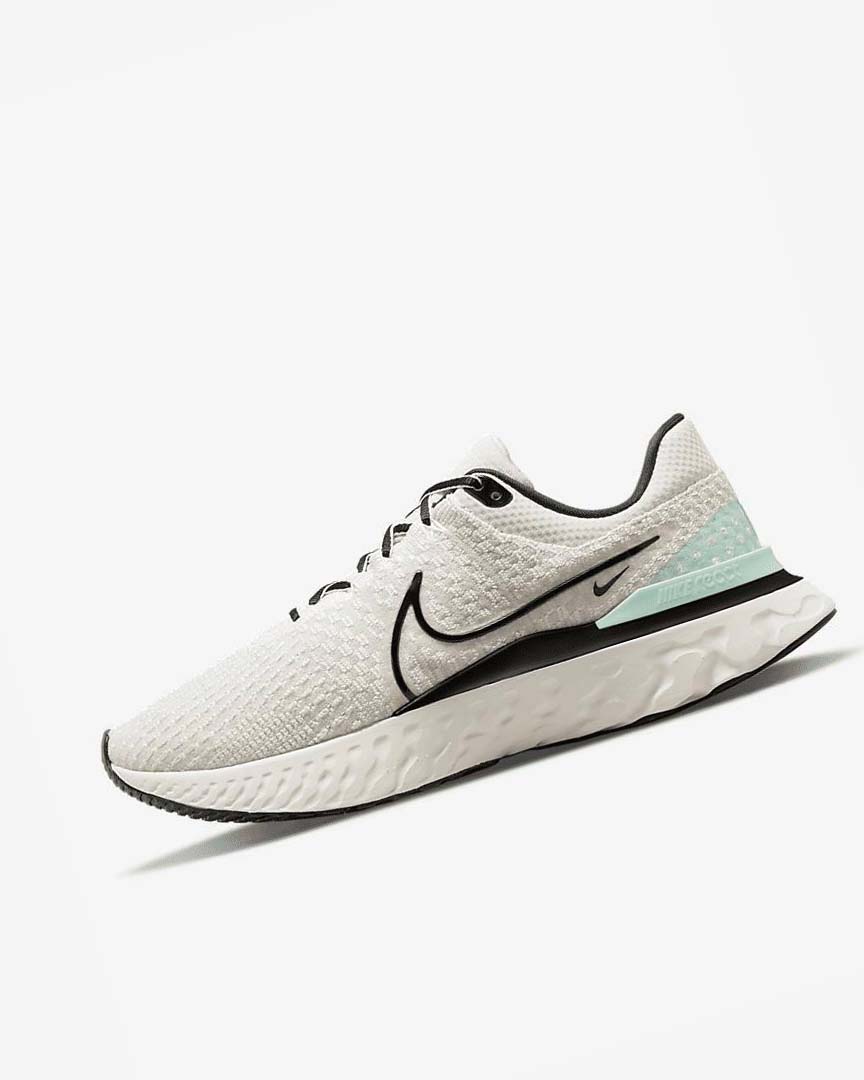 Zapatillas Running Nike React Infinity Run Flyknit 3 Hombre Beige Claro Negras | CR2327