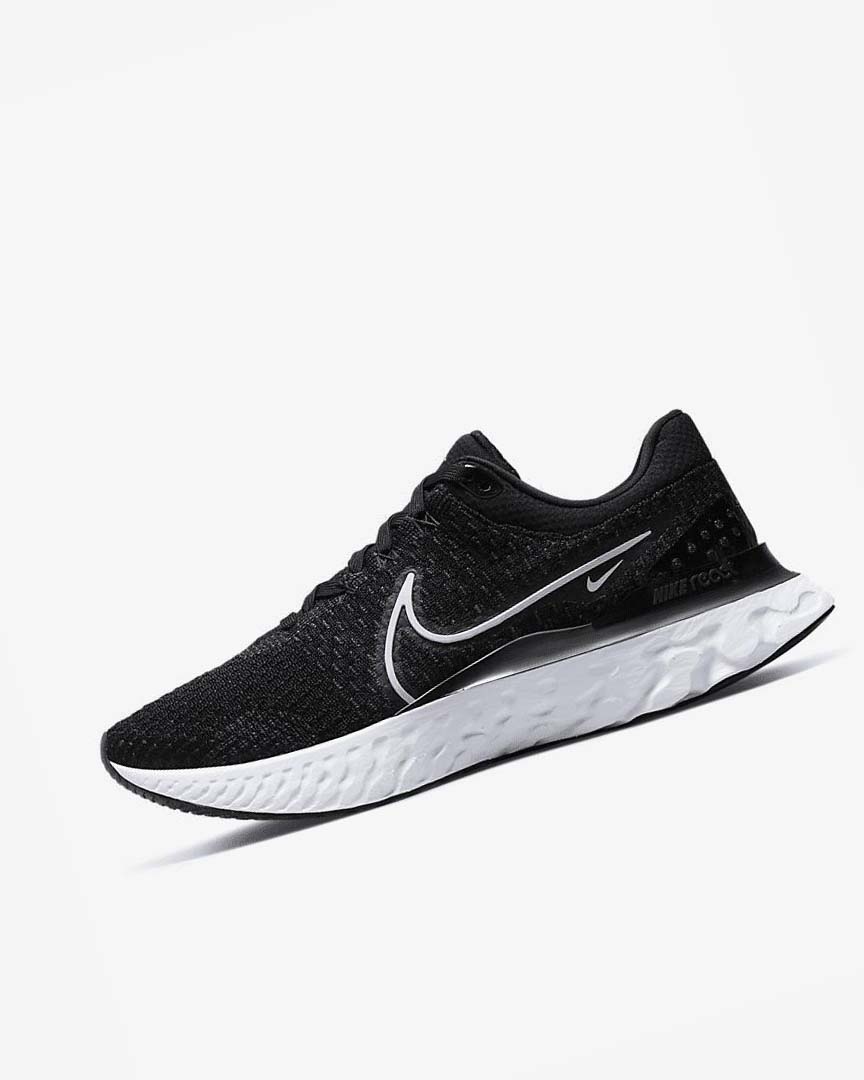 Zapatillas Running Nike React Infinity Run Flyknit 3 Hombre Negras Blancas | CR2528