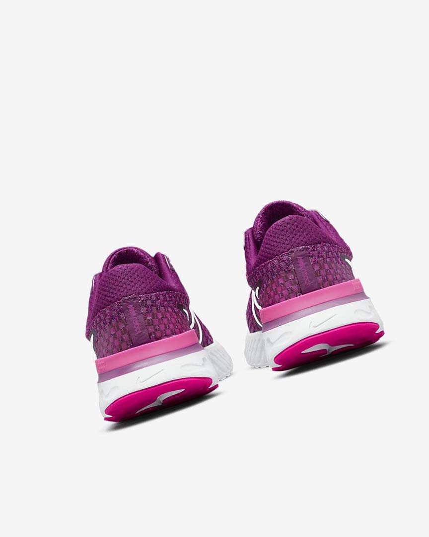 Zapatillas Running Nike React Infinity Run Flyknit 3 Mujer Burdeos Claro Rosas Blancas | CR2543