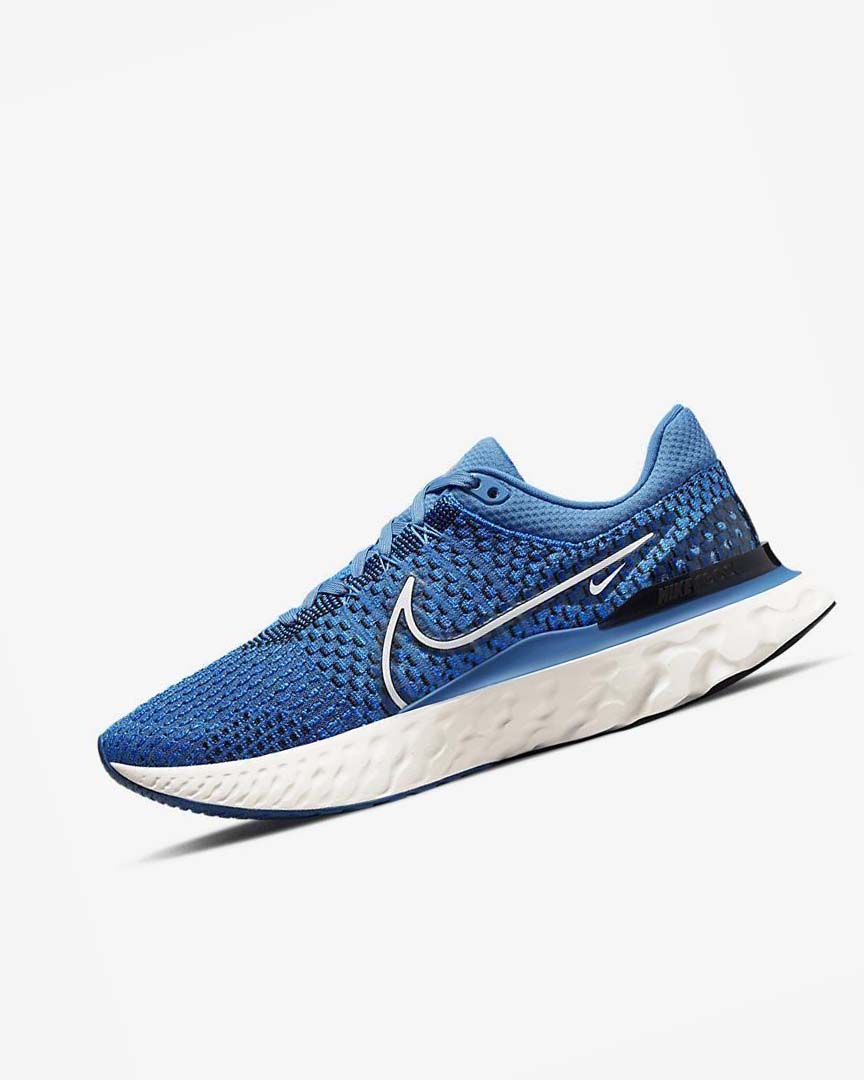 Zapatillas Running Nike React Infinity Run Flyknit 3 Hombre Azules Negras Azules | CR2683