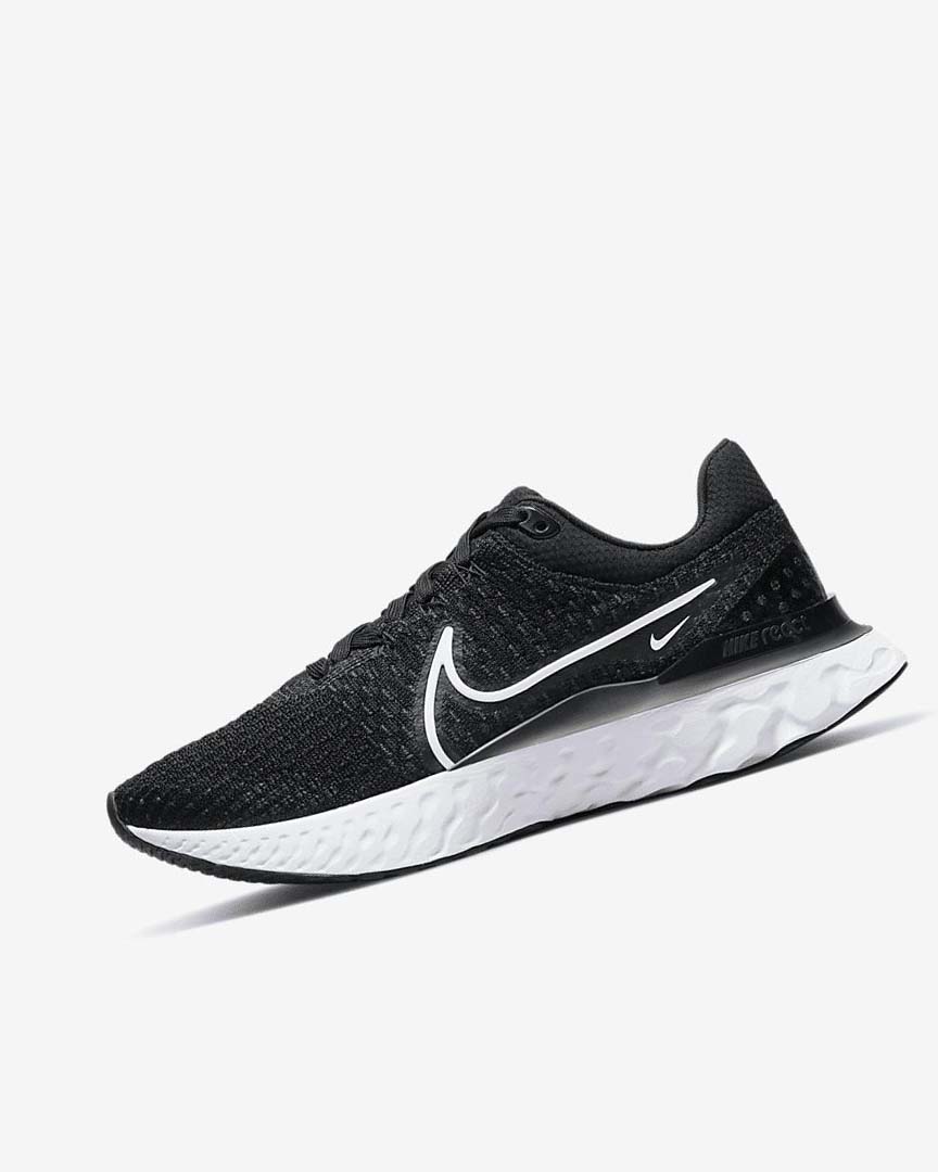 Zapatillas Running Nike React Infinity Run Flyknit 3 Mujer Negras Blancas | CR2861