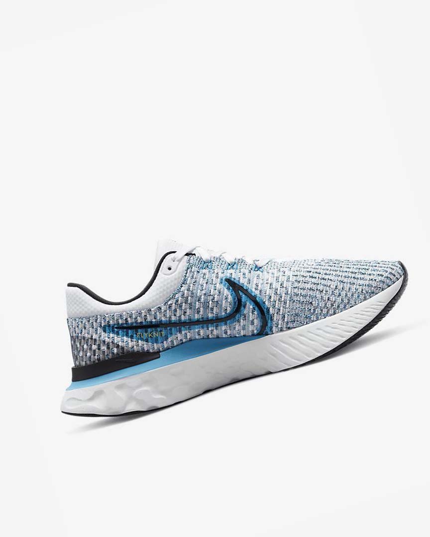 Zapatillas Running Nike React Infinity Run Flyknit 3 Hombre Blancas Azules Azules Negras | CR3110