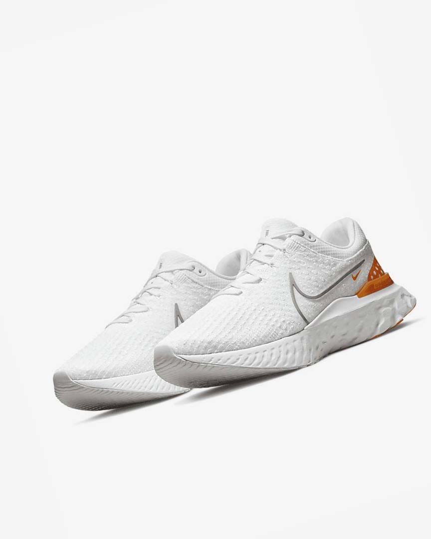 Zapatillas Running Nike React Infinity Run Flyknit 3 Hombre Blancas Gris | CR3218