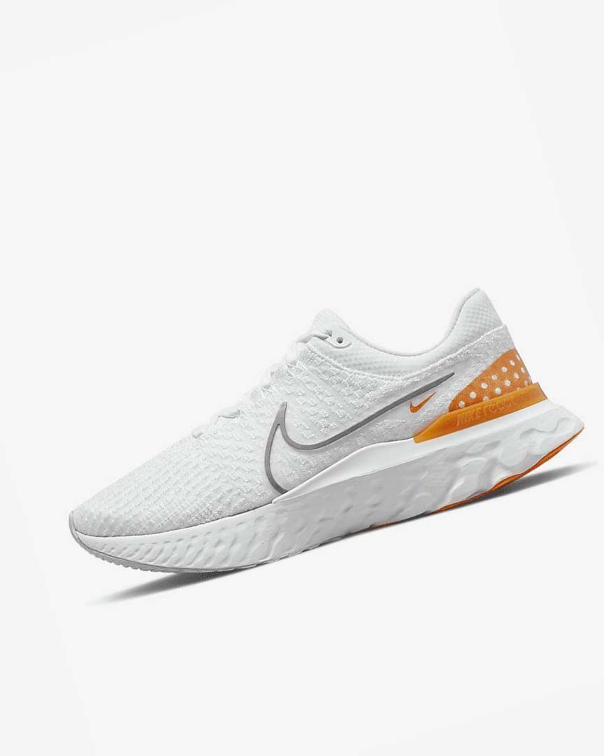 Zapatillas Running Nike React Infinity Run Flyknit 3 Hombre Blancas Gris | CR3218