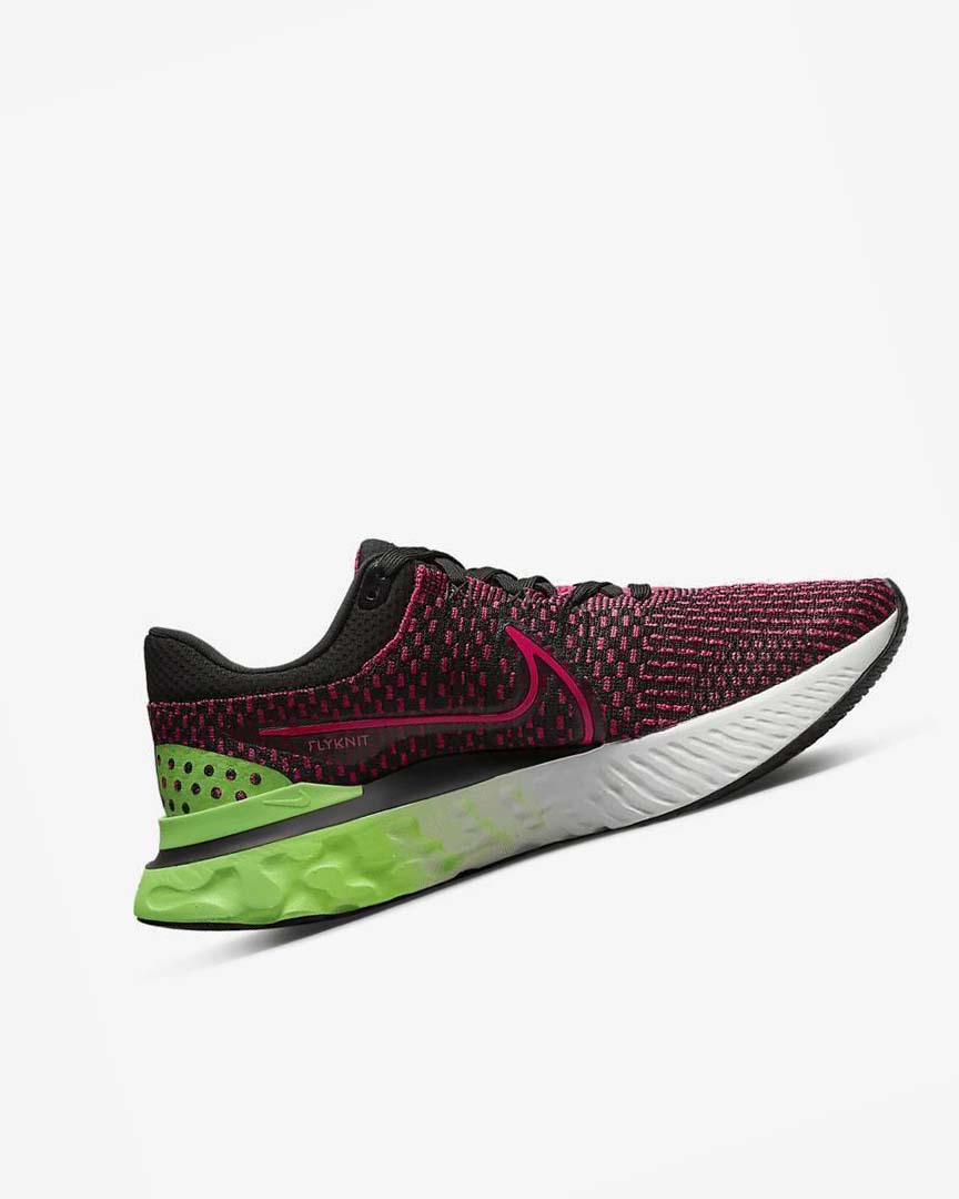 Zapatillas Running Nike React Infinity Run Flyknit 3 Hombre Negras Verde Rojas Rojas | CR4549