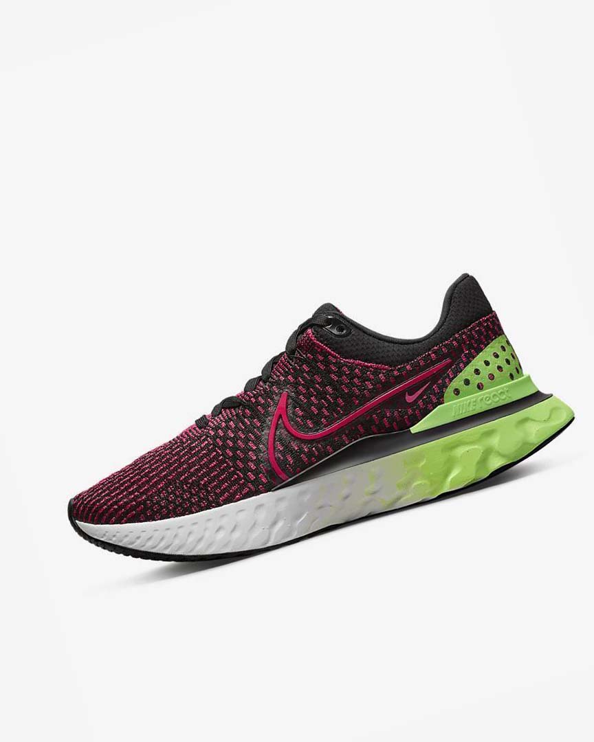 Zapatillas Running Nike React Infinity Run Flyknit 3 Hombre Negras Verde Rojas Rojas | CR4549