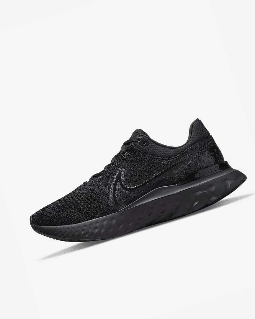 Zapatillas Running Nike React Infinity Run Flyknit 3 Hombre Negras Negras Negras | CR4615