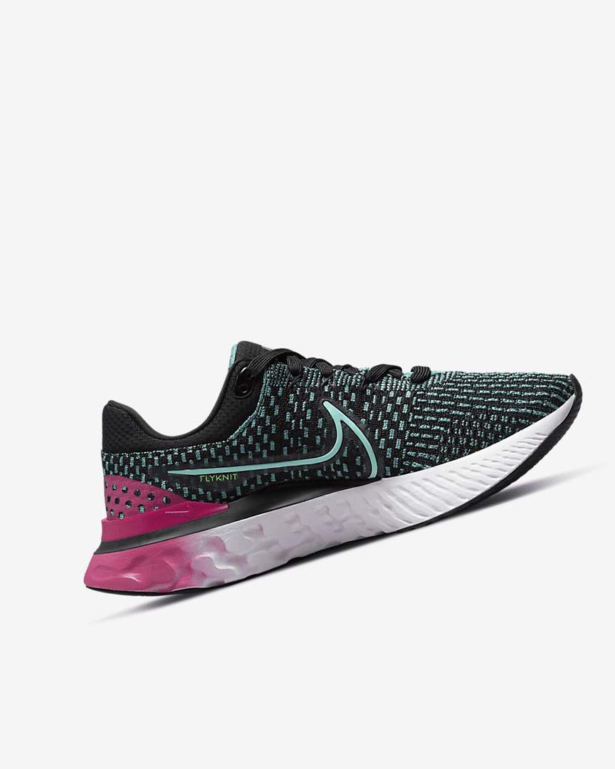 Zapatillas Running Nike React Infinity Run Flyknit 3 Mujer Negras Rosas Turquesa Turquesa | CR4743