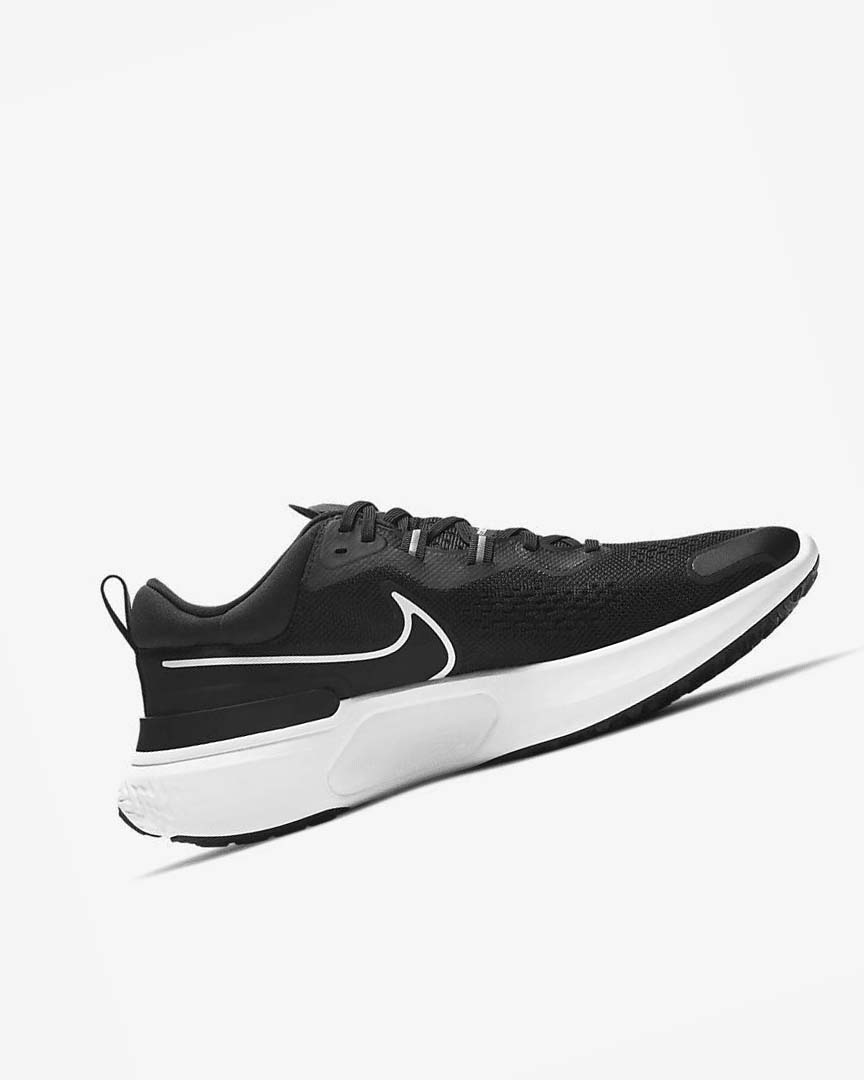 Zapatillas Running Nike React Miler 2 Hombre Negras Gris Blancas | CR5045