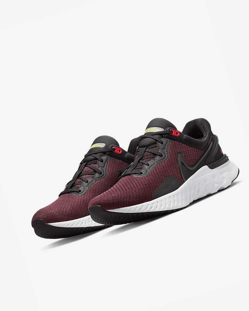 Zapatillas Running Nike React Miler 3 Hombre Negras Rojas Blancas | CR2603