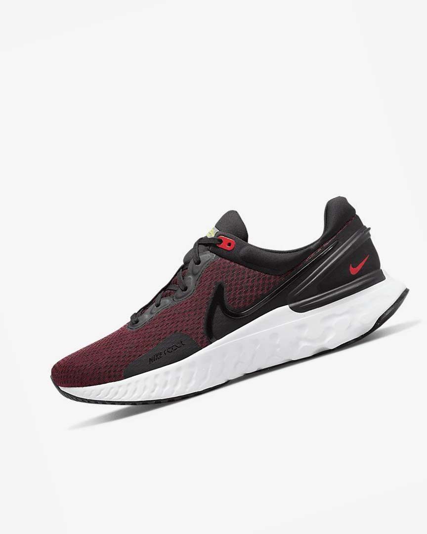 Zapatillas Running Nike React Miler 3 Hombre Negras Rojas Blancas | CR2603