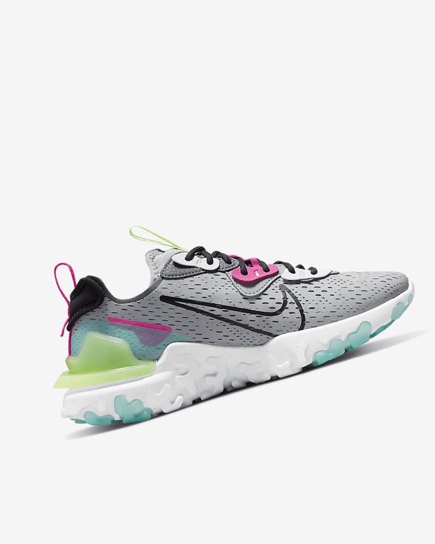 Zapatillas Running Nike React Vision Mujer Gris Gris Rosas Negras | CR2891