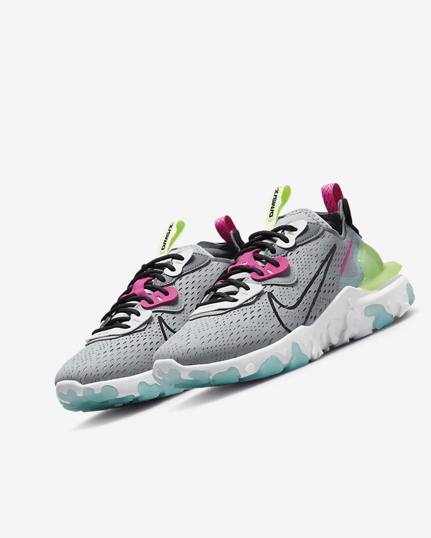 Zapatillas Running Nike React Vision Mujer Gris Gris Rosas Negras | CR2891