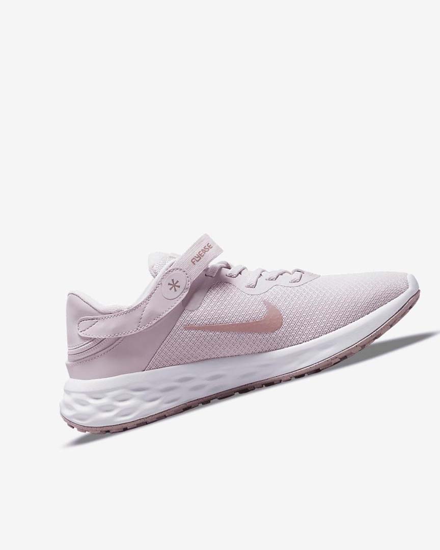 Zapatillas Running Nike Revolution 6 FlyEase Next Nature Mujer Moradas Claro Blancas | CR2257