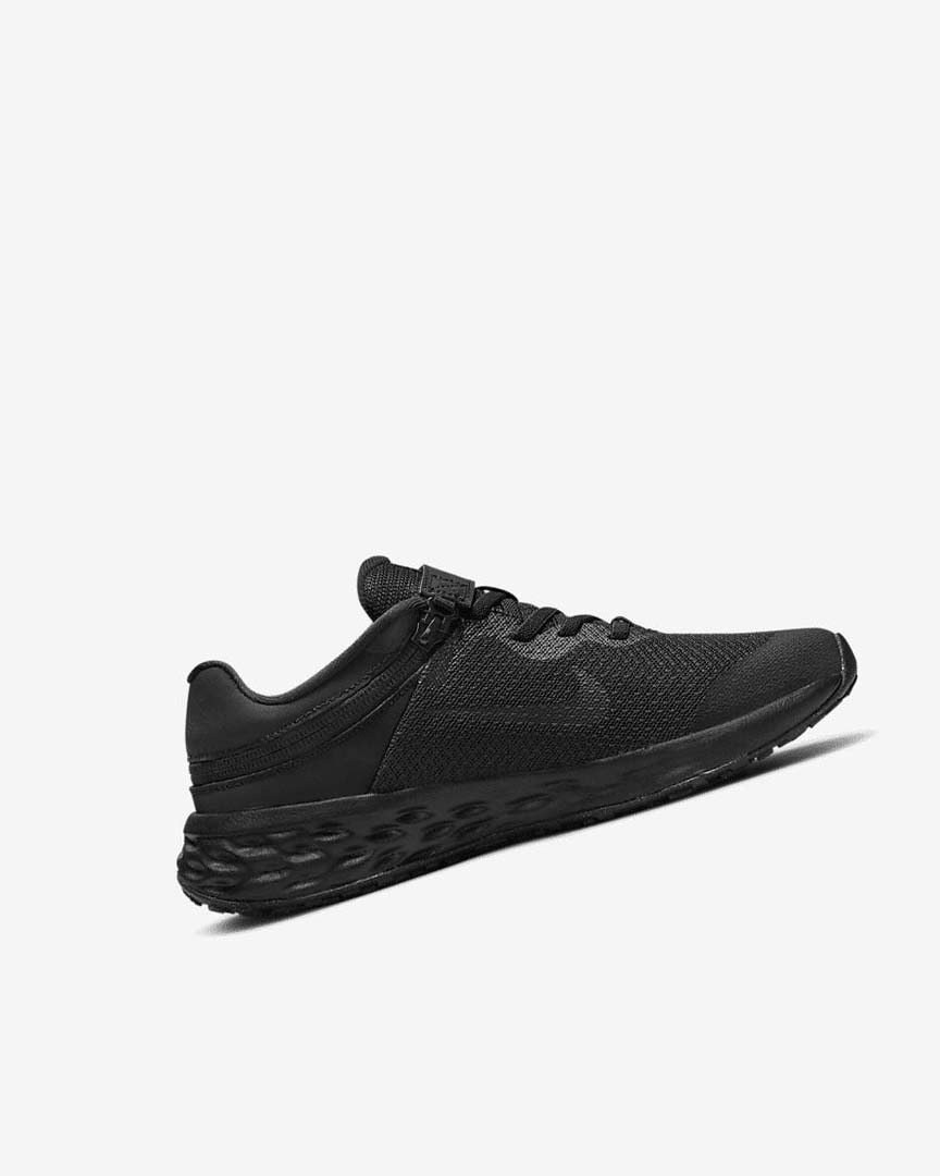 Zapatillas Running Nike Revolution 6 FlyEase Niño Negras Gris Oscuro Negras | CR2558