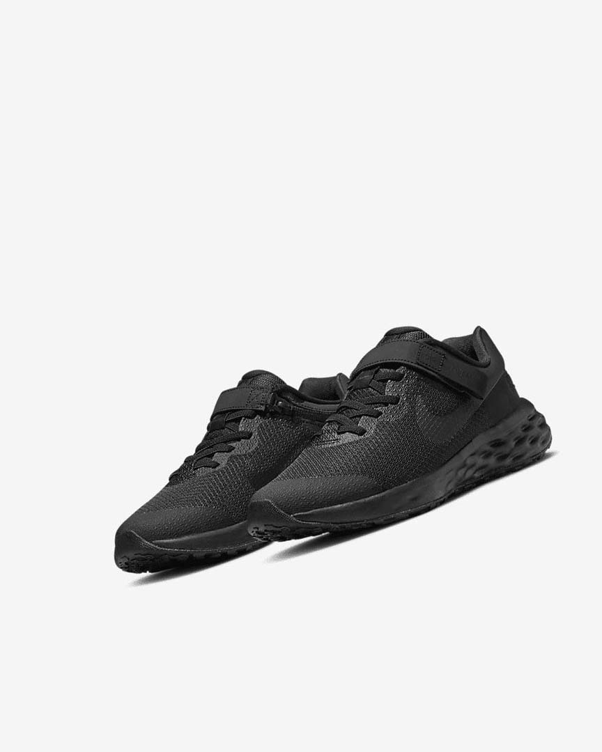 Zapatillas Running Nike Revolution 6 FlyEase Niño Negras Gris Oscuro Negras | CR2558