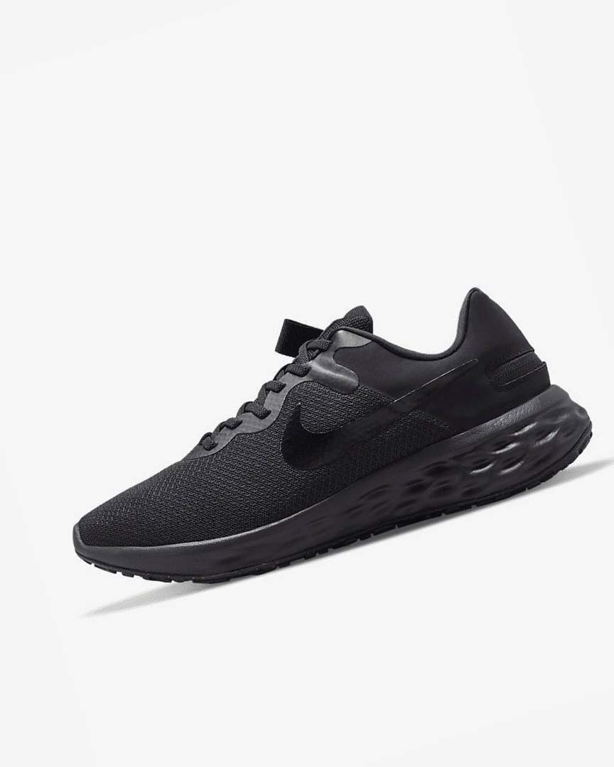 Zapatillas Running Nike Revolution 6 FlyEase Next Nature Hombre Negras Gris Oscuro Negras | CR2896