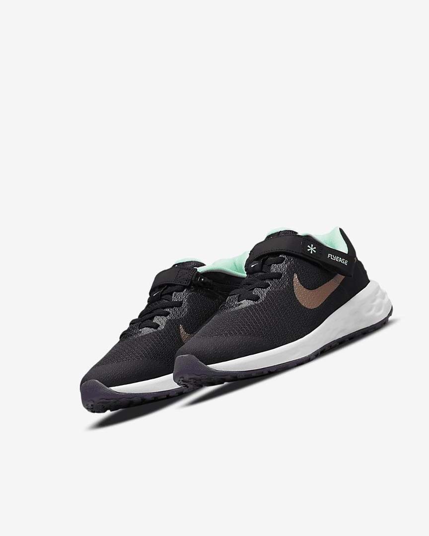 Zapatillas Running Nike Revolution 6 FlyEase Niño Negras Verde Menta Moradas Metal Rojas Marrones | CR4673