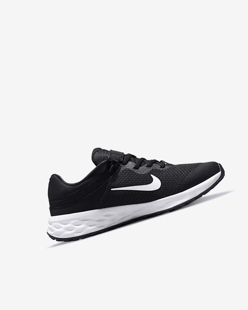 Zapatillas Running Nike Revolution 6 FlyEase Niña Negras Gris Oscuro Blancas | CR4849