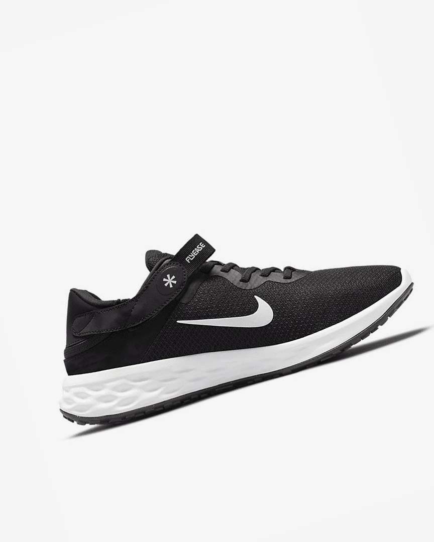 Zapatillas Running Nike Revolution 6 FlyEase Next Nature Hombre Negras Gris Blancas | CR5082