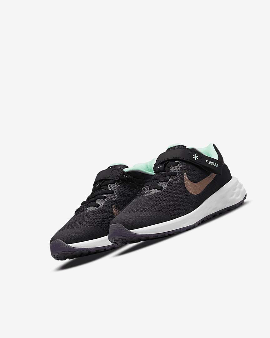 Zapatillas Running Nike Revolution 6 FlyEase Niña Negras Verde Menta Moradas Metal Rojas Marrones | CR5605