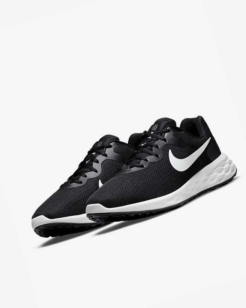 Zapatillas Running Nike Revolution 6 Hombre Negras Gris Blancas | CR5106