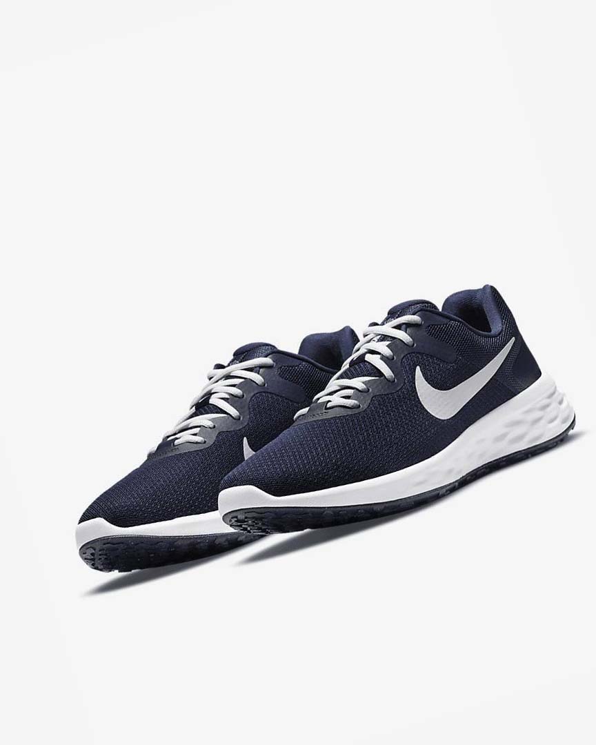 Zapatillas Running Nike Revolution 6 Next Nature Hombre Azul Marino Obsidian Blancas | CR1145