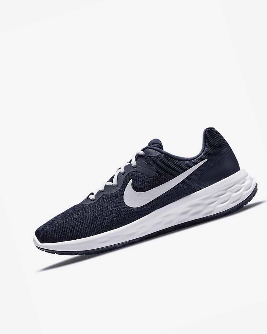 Zapatillas Running Nike Revolution 6 Next Nature Hombre Azul Marino Obsidian Blancas | CR1145