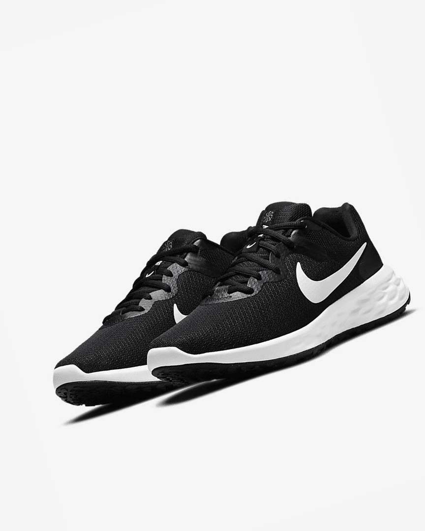 Zapatillas Running Nike Revolution 6 Next Nature Hombre Negras Gris Blancas | CR4860