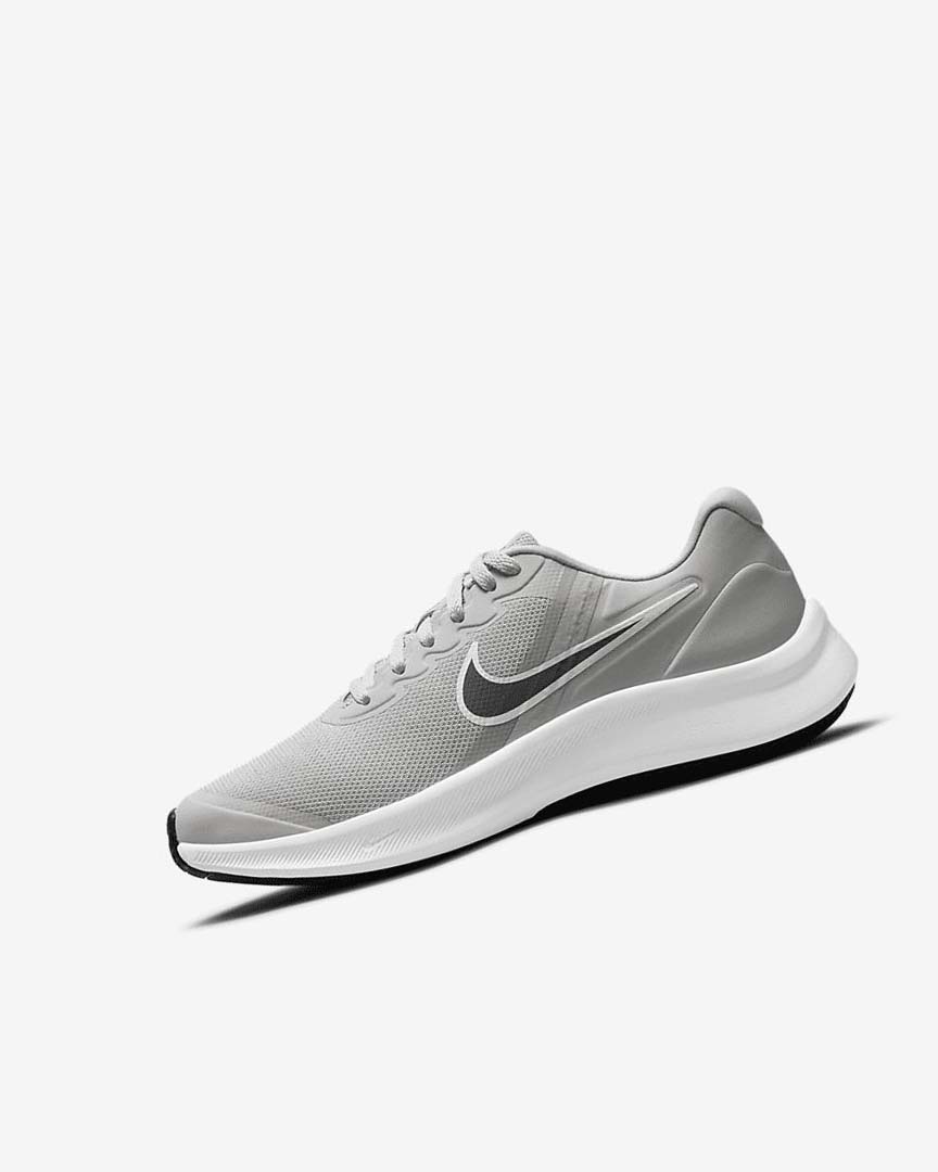 Zapatillas Running Nike Star Runner 3 Niño Gris Claro Gris Negras | CR1149