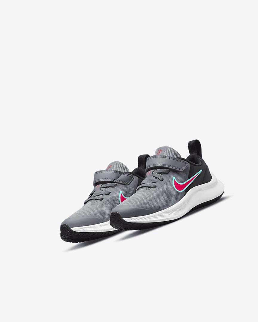 Zapatillas Running Nike Star Runner 3 Niño Gris Negras Rojas | CR2588