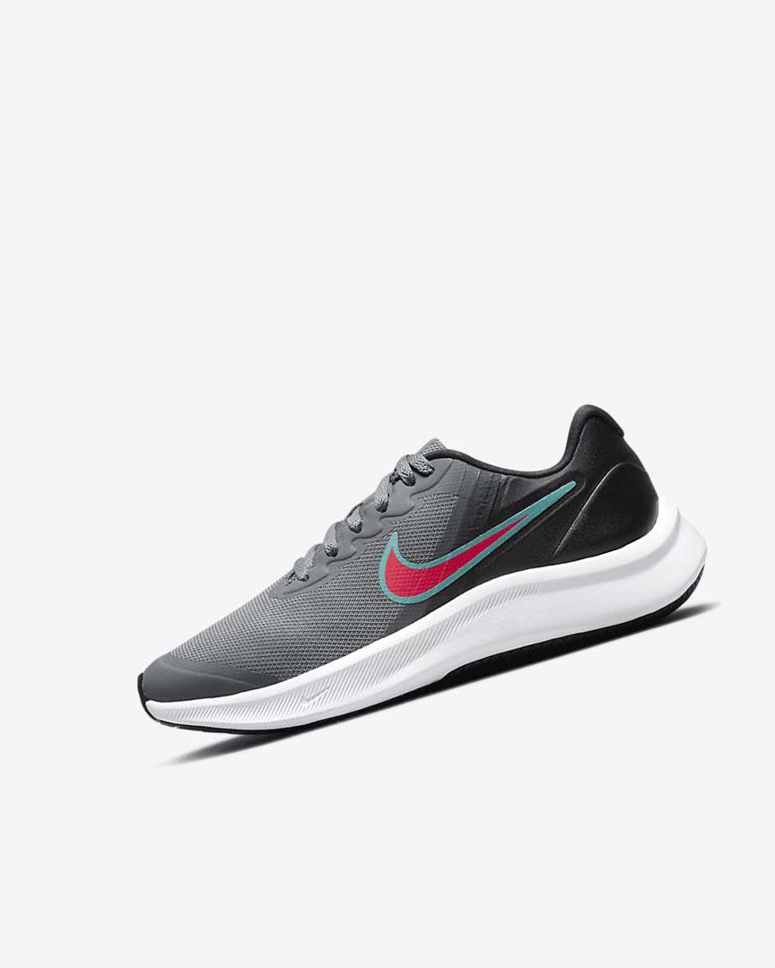 Zapatillas Running Nike Star Runner 3 Niño Gris Negras Rojas | CR4513