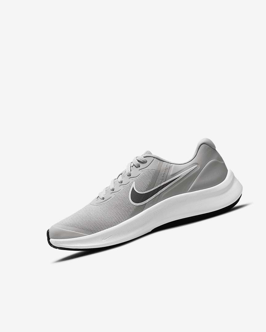 Zapatillas Running Nike Star Runner 3 Niña Gris Claro Gris Negras | CR4886