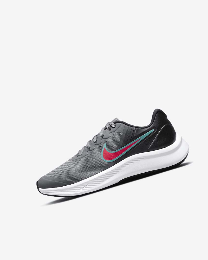 Zapatillas Running Nike Star Runner 3 Niña Gris Negras Rojas | CR5093