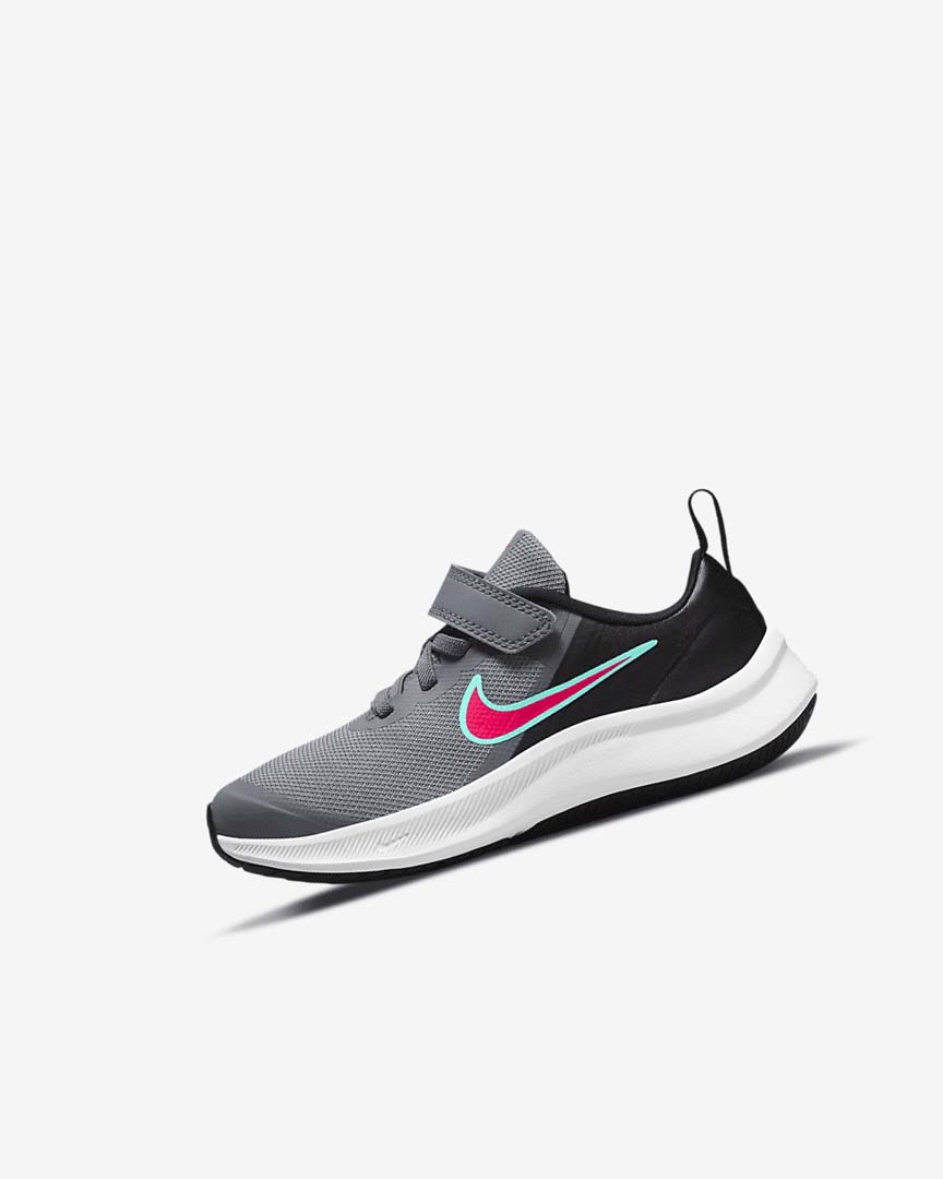 Zapatillas Running Nike Star Runner 3 Niña Gris Negras Rojas | CR5297