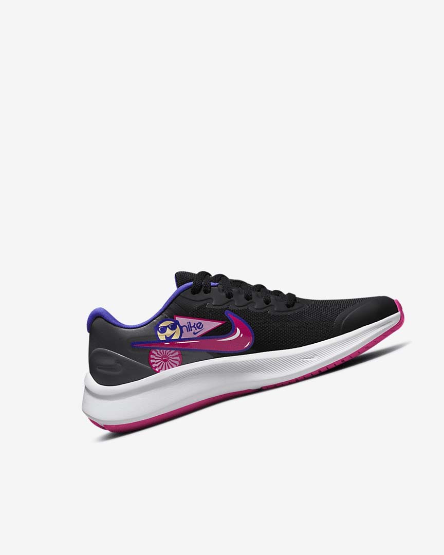 Zapatillas Running Nike Star Runner 3 SE Niña Negras Rosas | CR2915