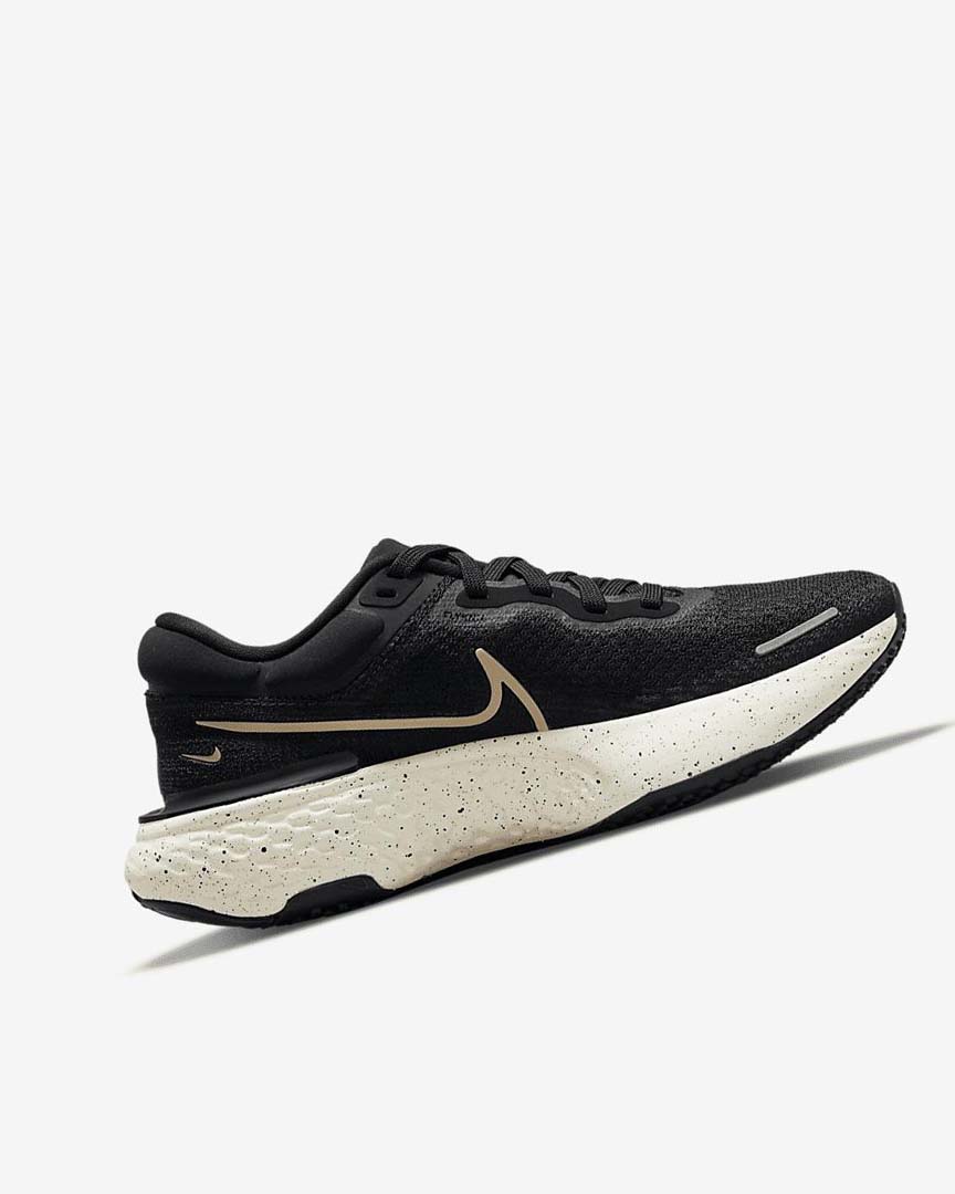 Zapatillas Running Nike ZoomX Invincible Run Flyknit Mujer Negras Metal Doradas | CR1205