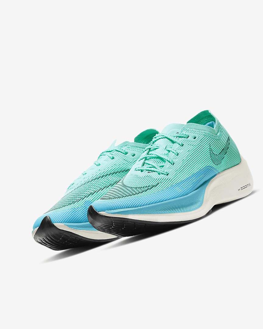 Zapatillas Running Nike ZoomX Vaporfly Next% 2 Mujer Verde Azules Blancas Negras | CR2416