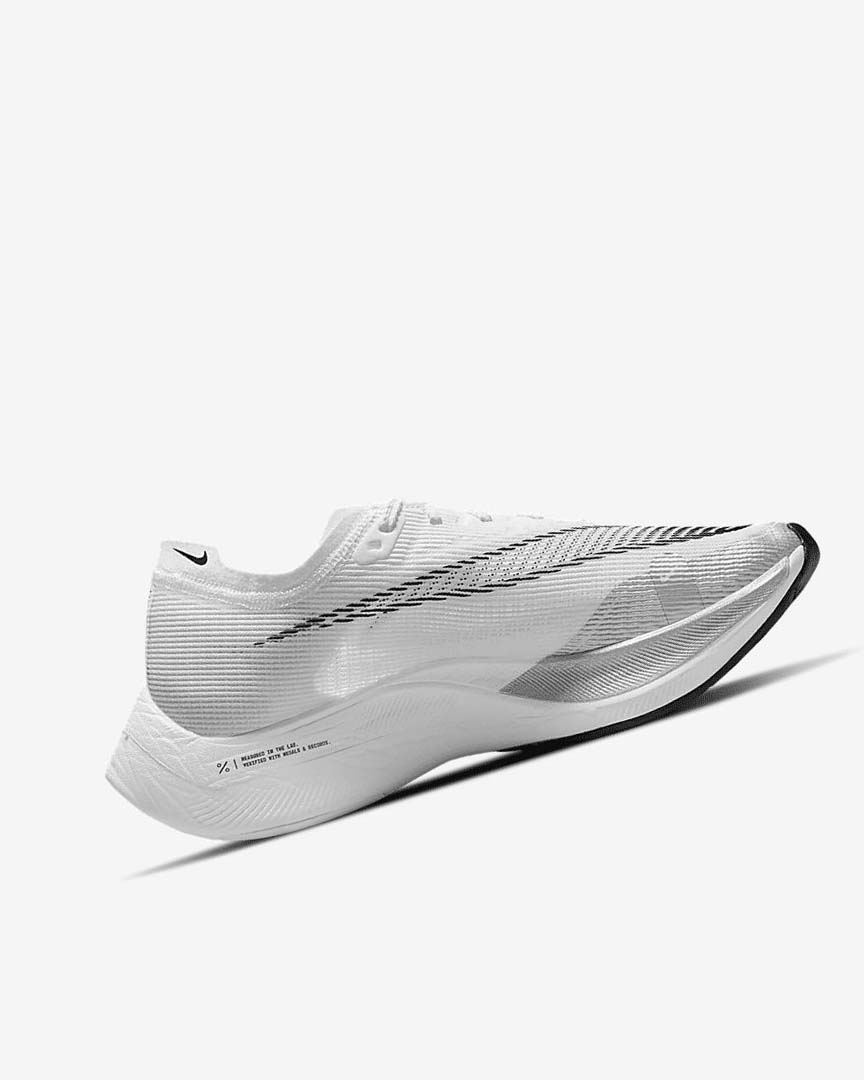 Zapatillas Running Nike ZoomX Vaporfly Next% 2 Mujer Blancas Metal Plateadas Negras | CR2460