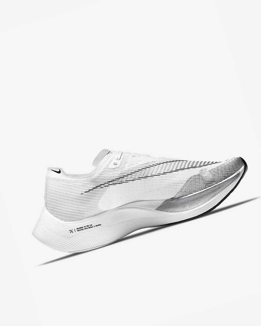 Zapatillas Running Nike ZoomX Vaporfly Next% 2 Hombre Blancas Metal Plateadas Negras | CR3203