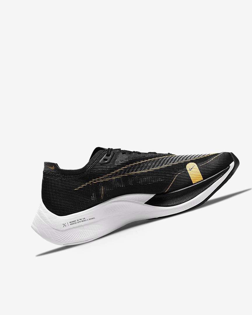 Zapatillas Running Nike ZoomX Vaporfly Next% 2 Mujer Negras Metal Doradas Blancas | CR3251