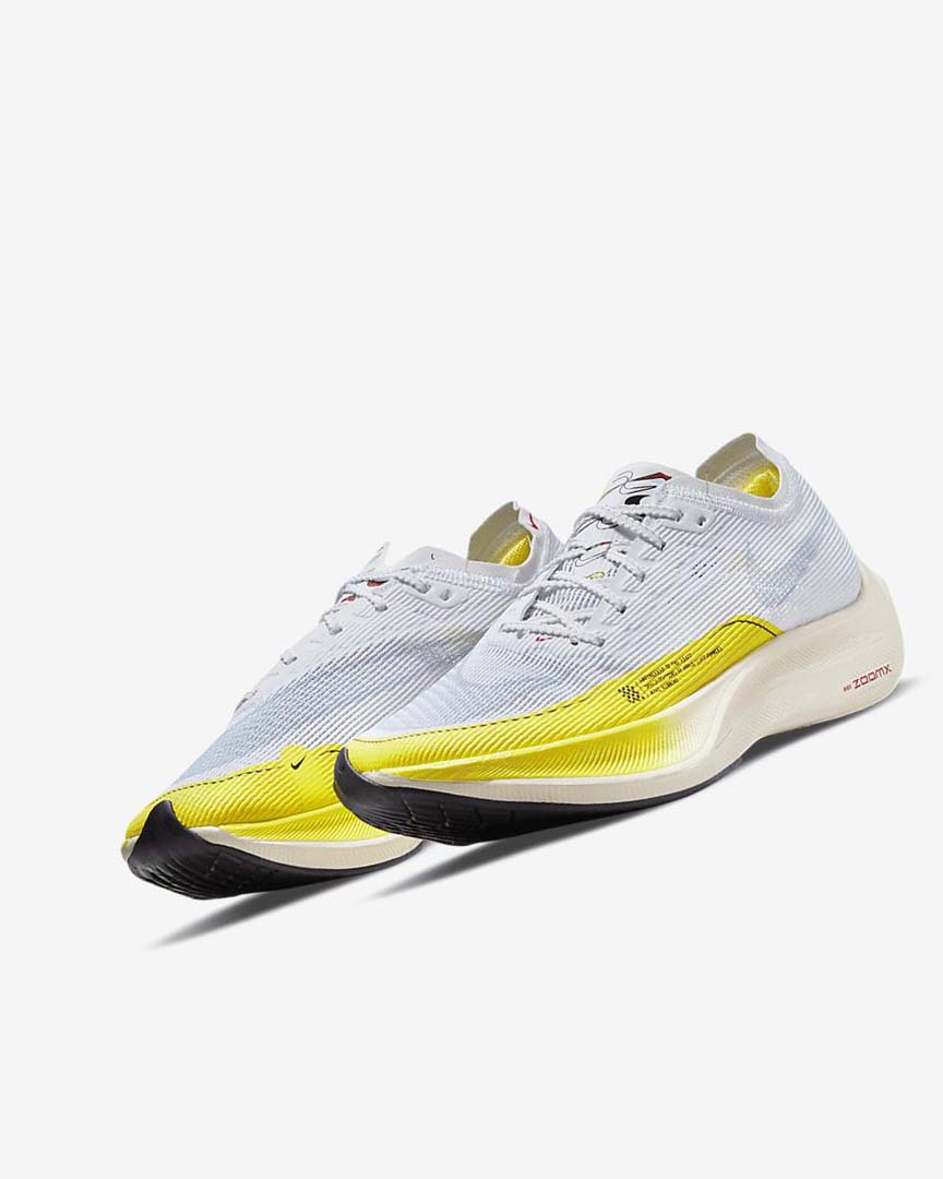 Zapatillas Running Nike ZoomX Vaporfly Next% 2 Mujer Blancas Amarillo Azules | CR5239